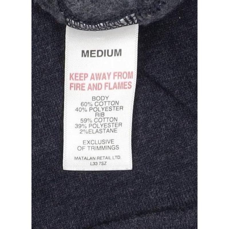 Lincoln Men's Blue M 1/4 Zip Mock Neck Cotton Blend Sweatshirt