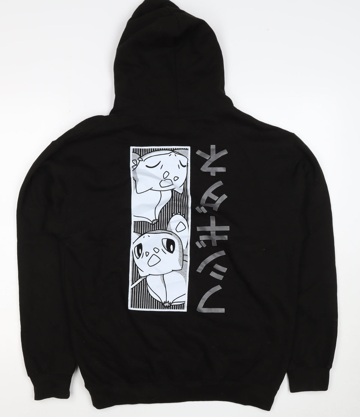 Just Hoods Men’s Black M Pokémon Bulbasaur Graphic Print Pullover Hoodie