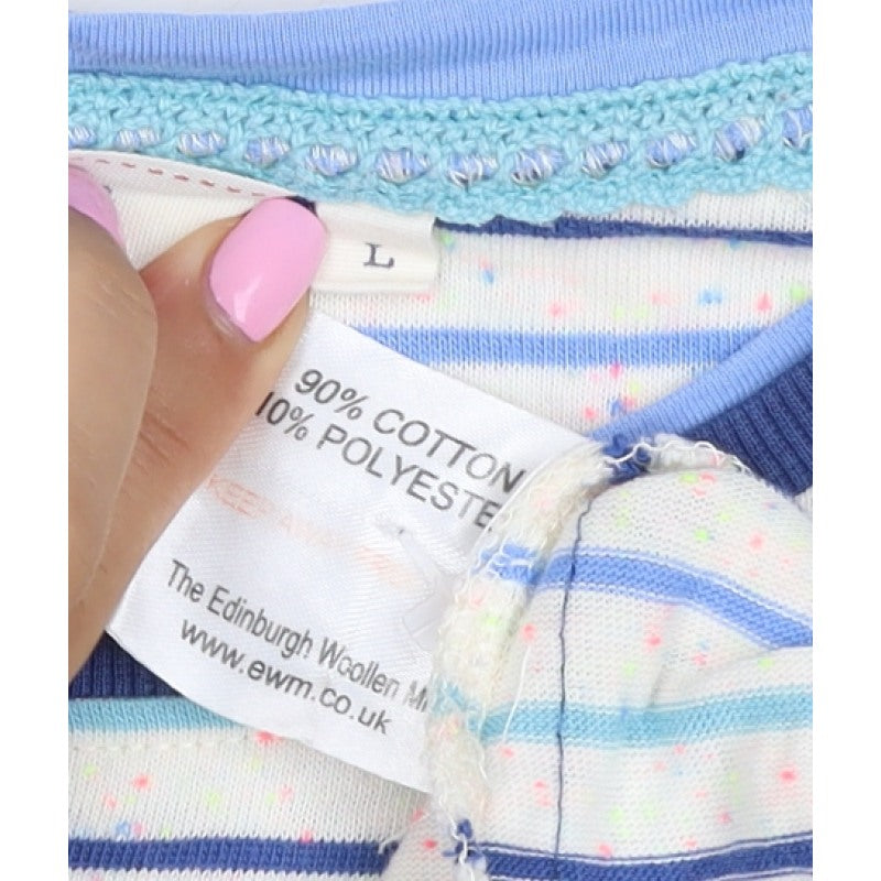 Country Rose Women Multicoloured Striped L Ringer Long Sleeve T-Shirt