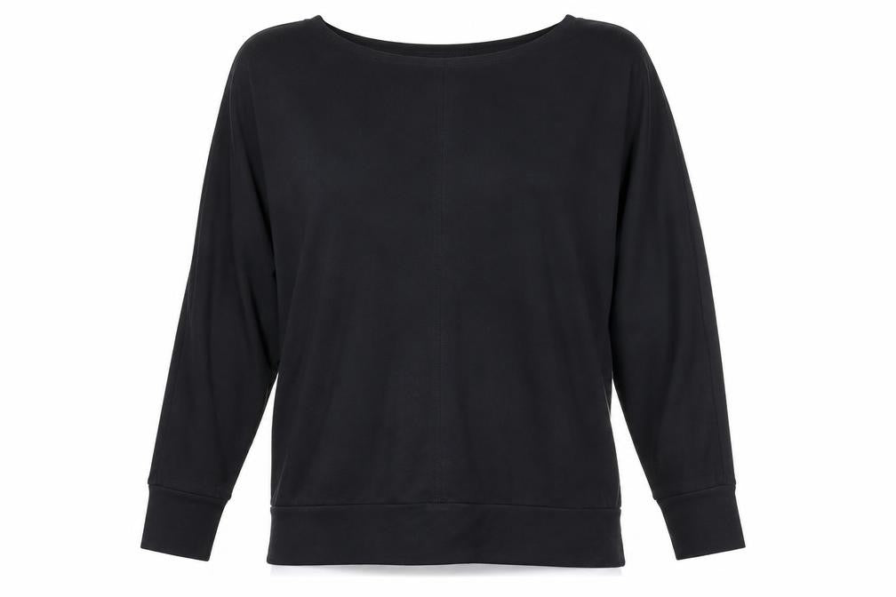 Mint Velvet Women Black L Glitter Leopard Print Long Sleeve Top