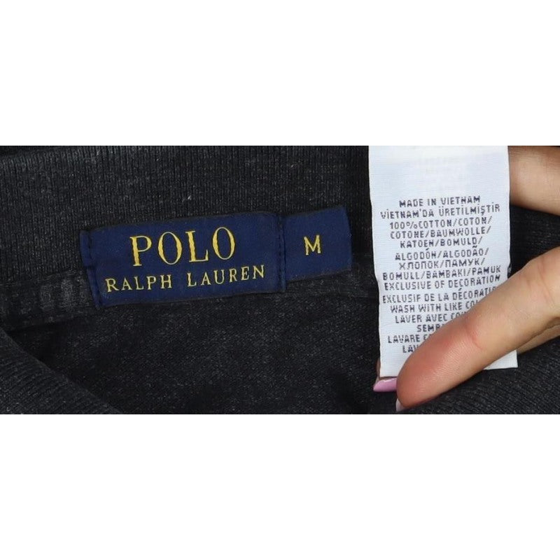 Polo Ralph Lauren Men’s Black M Long Sleeve Logo Polo Shirt