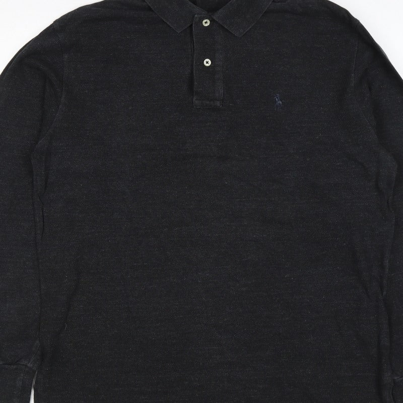 Polo Ralph Lauren Men’s Black M Long Sleeve Logo Polo Shirt