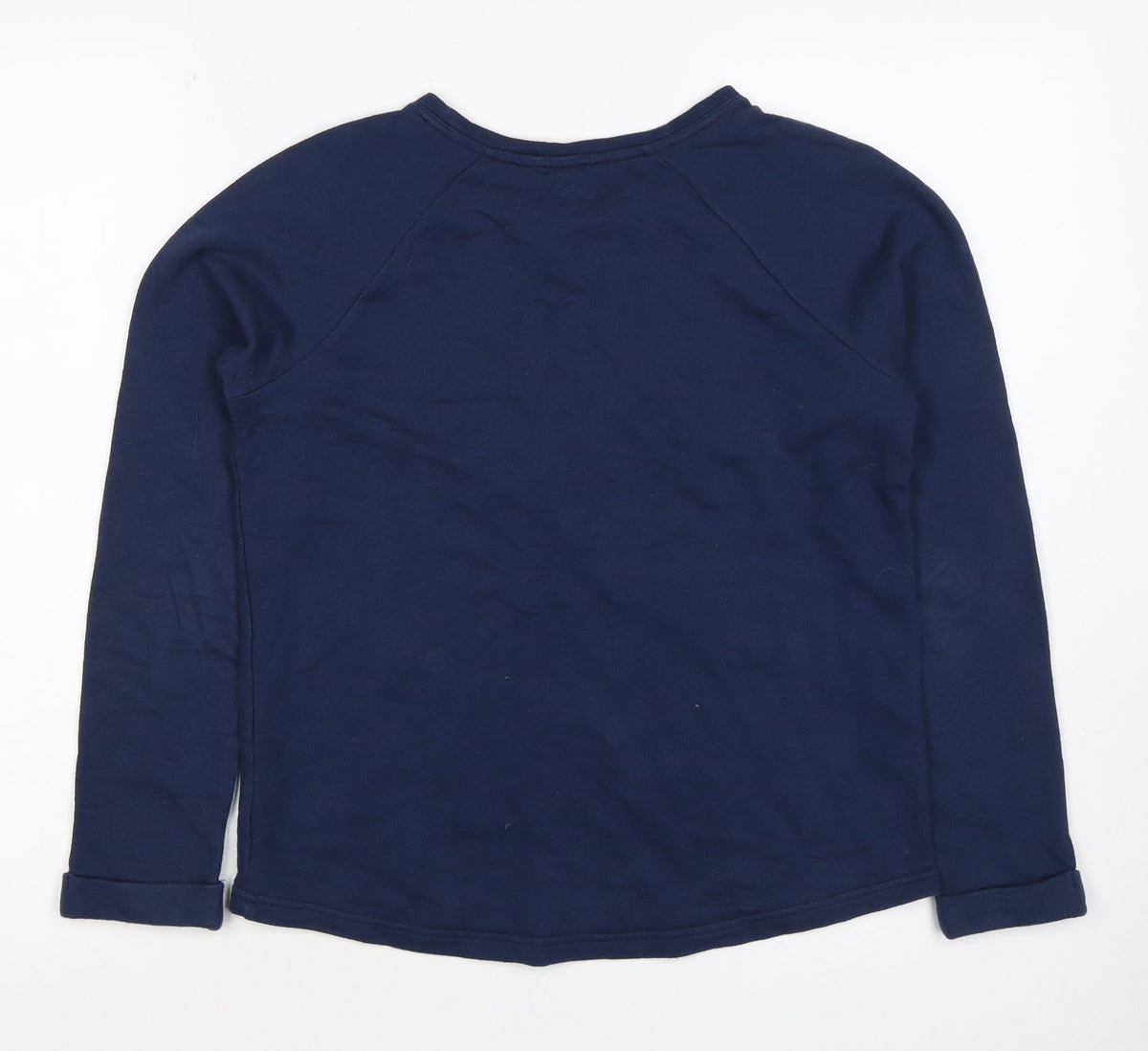 Lands' End Girls Navy Owl Embellished Long Sleeve Pullover Top 10-12 Years
