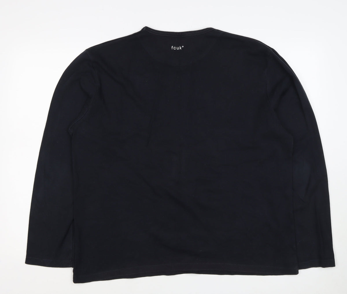 French Connection Women's Black XL Long Sleeve Logo T-Shirt