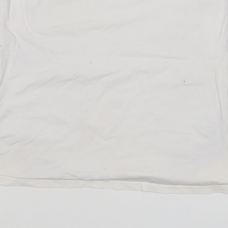 Fat Face Women White UK 10 Stretch Viscose Camisole Tank Top