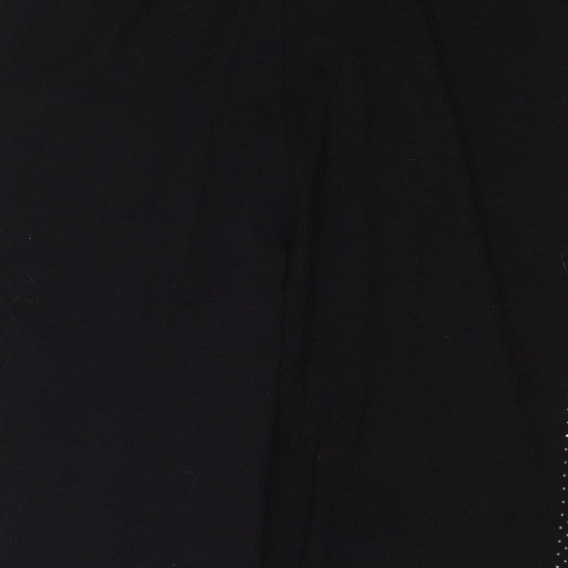 Frank Usher Women’s Black 2XL Rhinestone Stretch Leggings