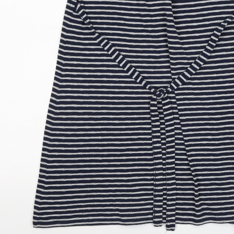 Mantaray Women’s Blue Stripe Tie Waist Jersey Dress UK 12