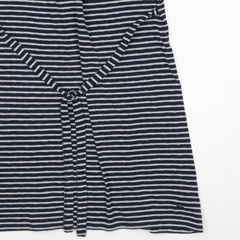 Mantaray Women’s Blue Stripe Tie Waist Jersey Dress UK 12