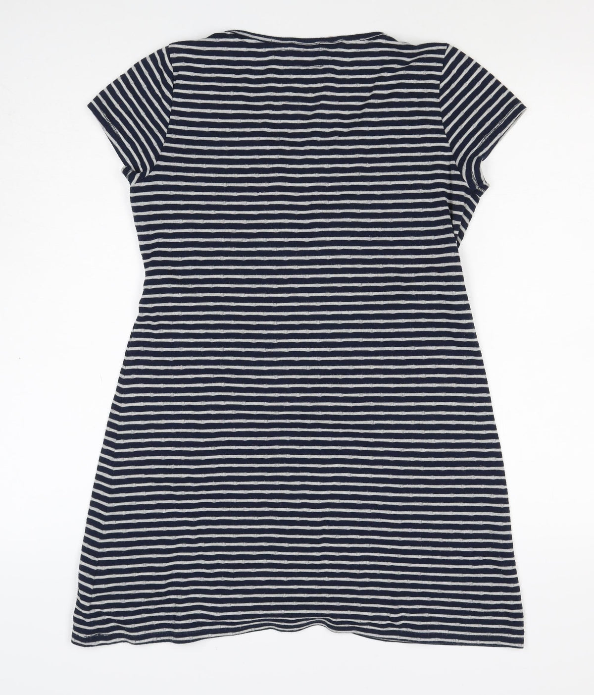 Mantaray Women’s Blue Stripe Tie Waist Jersey Dress UK 12