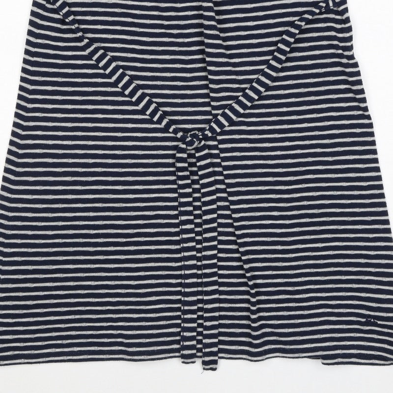 Mantaray Women’s Blue Stripe Tie Waist Jersey Dress UK 12