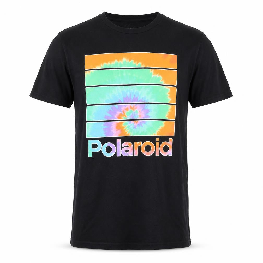 Hollister Men's Black M Polaroid Tie Dye Logo Graphic Crew Neck T-Shirt