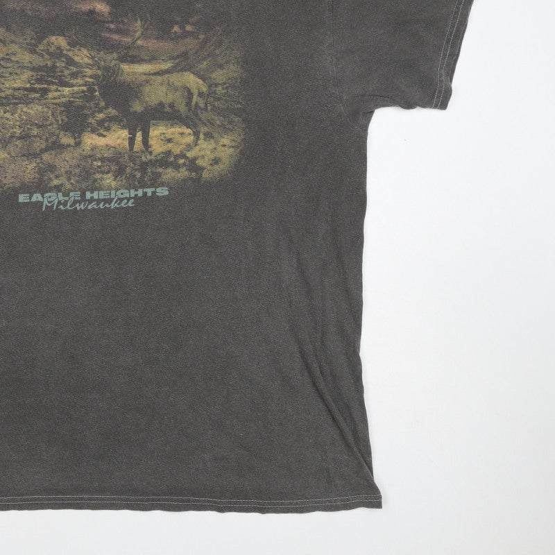Nasty Gal Women’s Grey M Basic Eagle Heights Graphic T-Shirt
