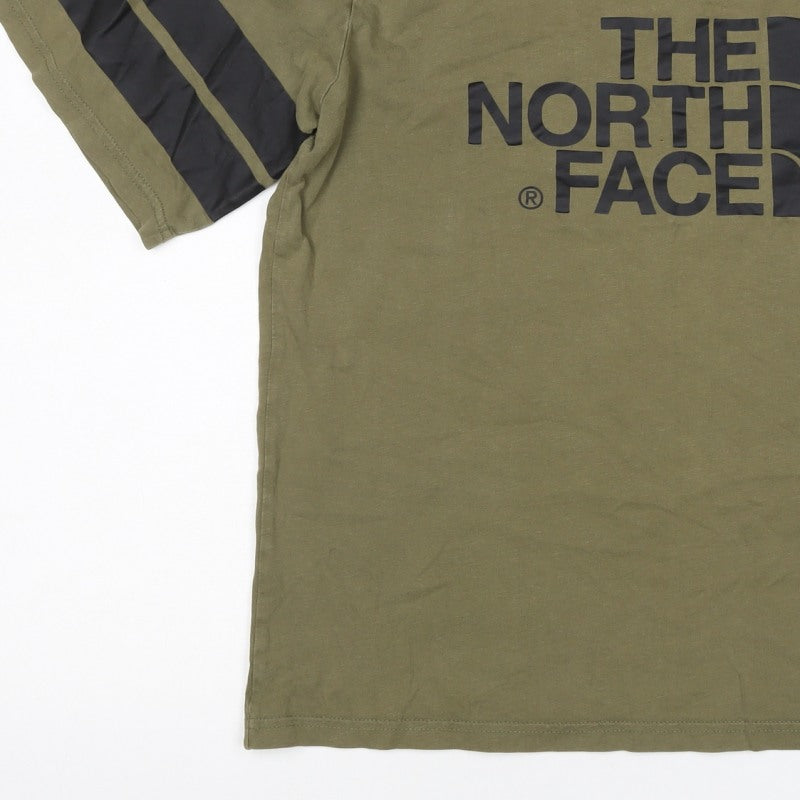 The North Face Women’s Green L Basic Logo Stripe T-Shirt
