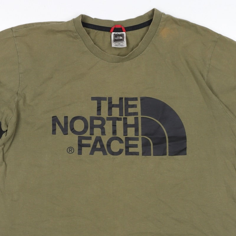 The North Face Women’s Green L Basic Logo Stripe T-Shirt