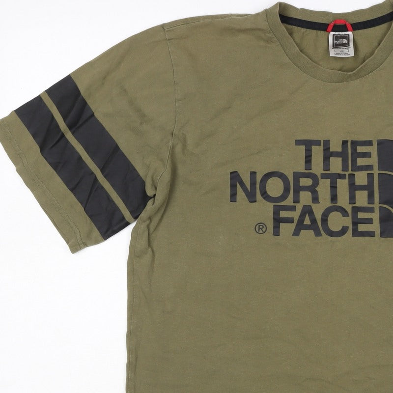 The North Face Women’s Green L Basic Logo Stripe T-Shirt