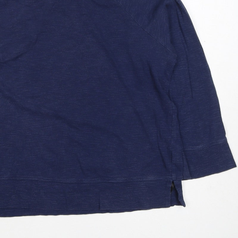 Jigsaw Women’s Navy Blue M Cotton Jersey Raglan 3/4 Sleeve Top