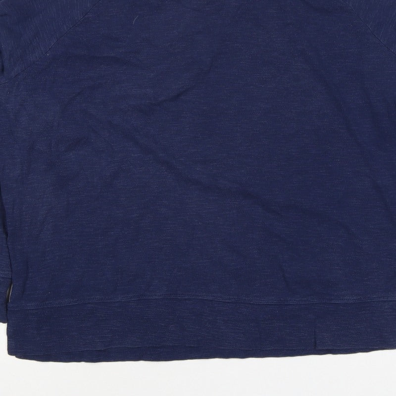 Jigsaw Women’s Navy Blue M Cotton Jersey Raglan 3/4 Sleeve Top