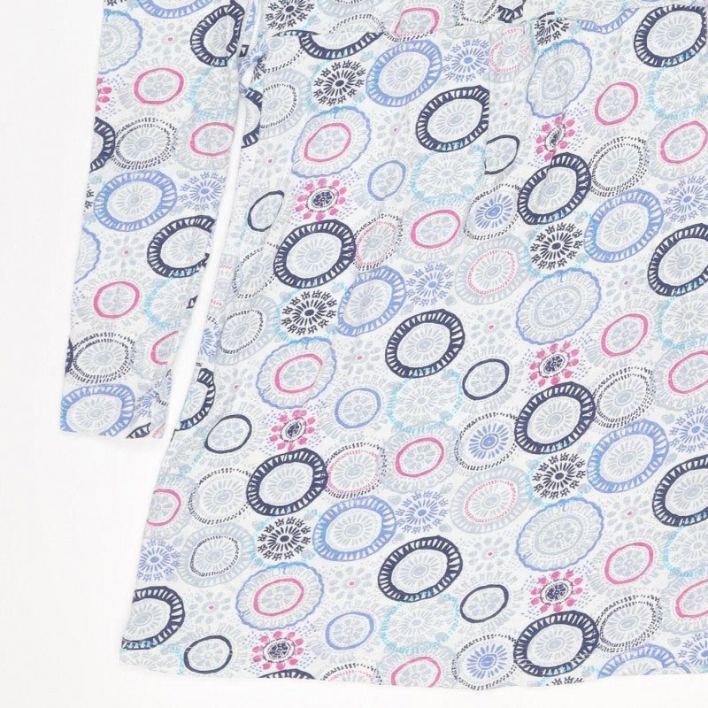 Lazy Jacks Women Multicoloured Size 10 Geometric Cotton Shift Dress