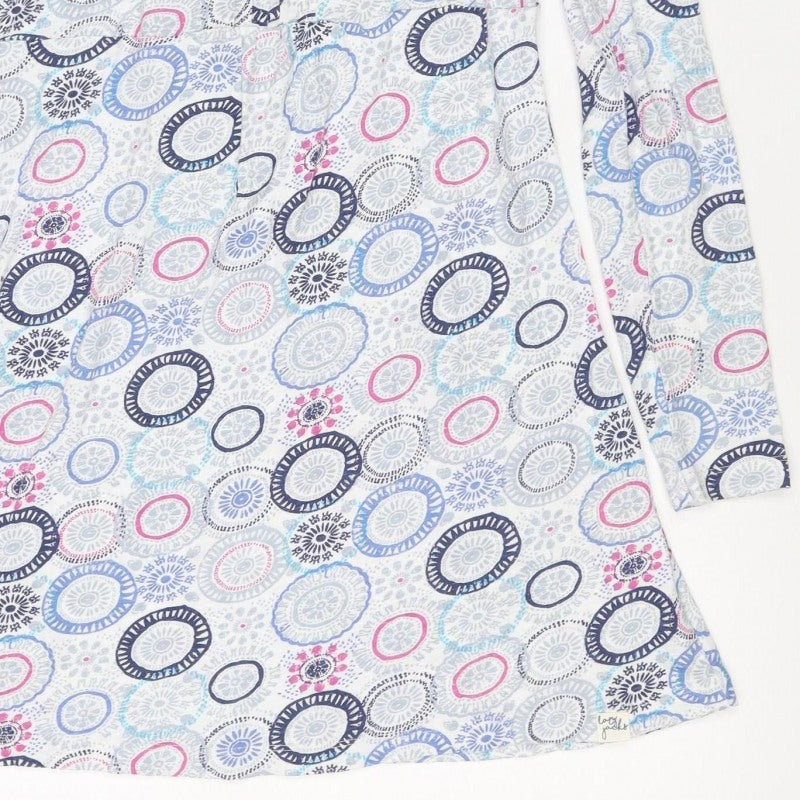 Lazy Jacks Women Multicoloured Size 10 Geometric Cotton Shift Dress