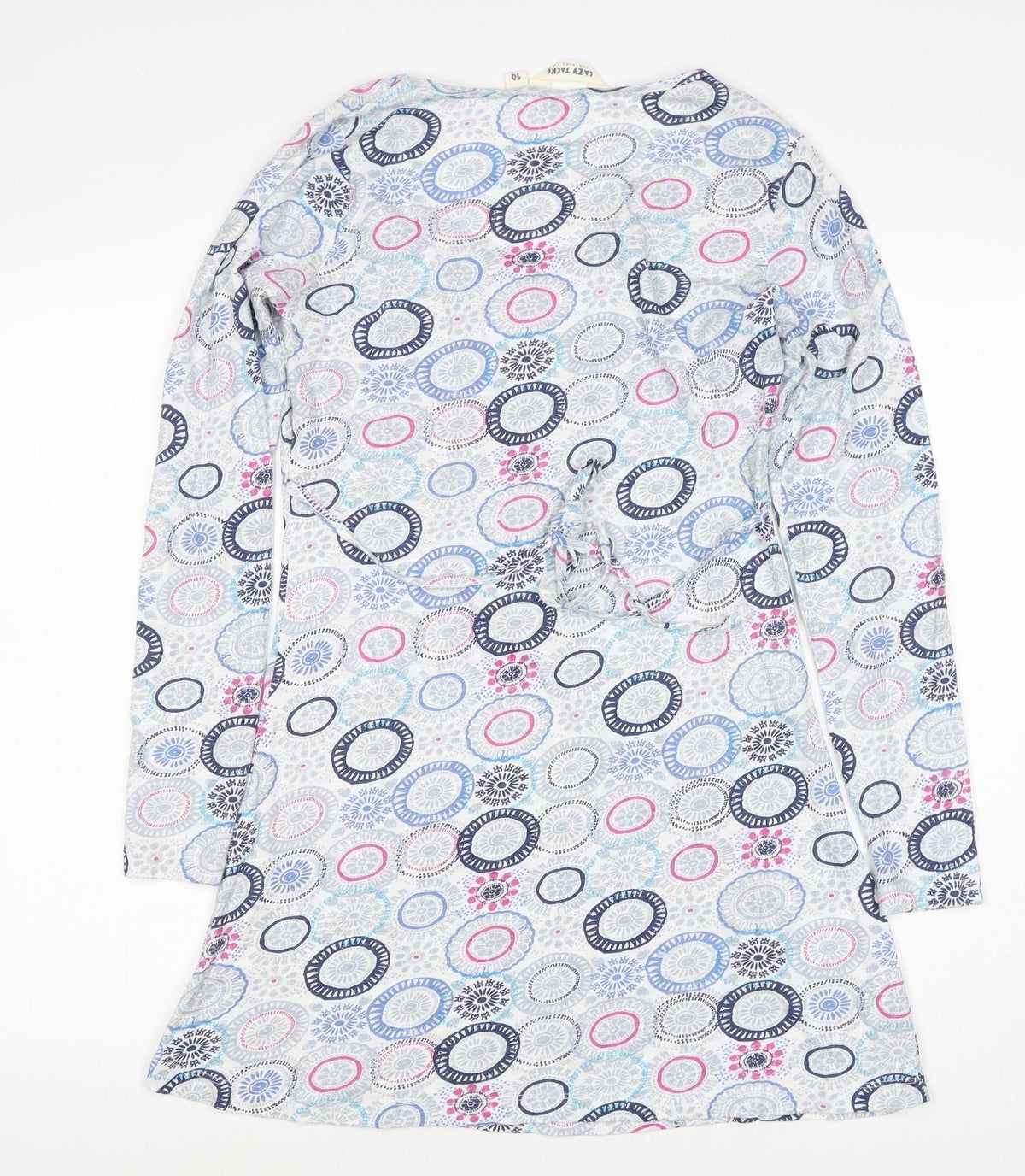 Lazy Jacks Women Multicoloured Size 10 Geometric Cotton Shift Dress