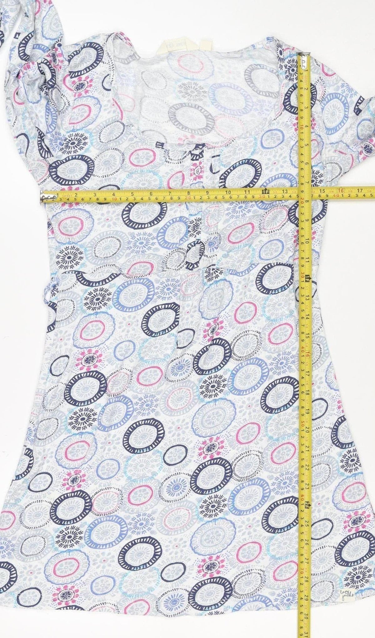 Lazy Jacks Women Multicoloured Size 10 Geometric Cotton Shift Dress