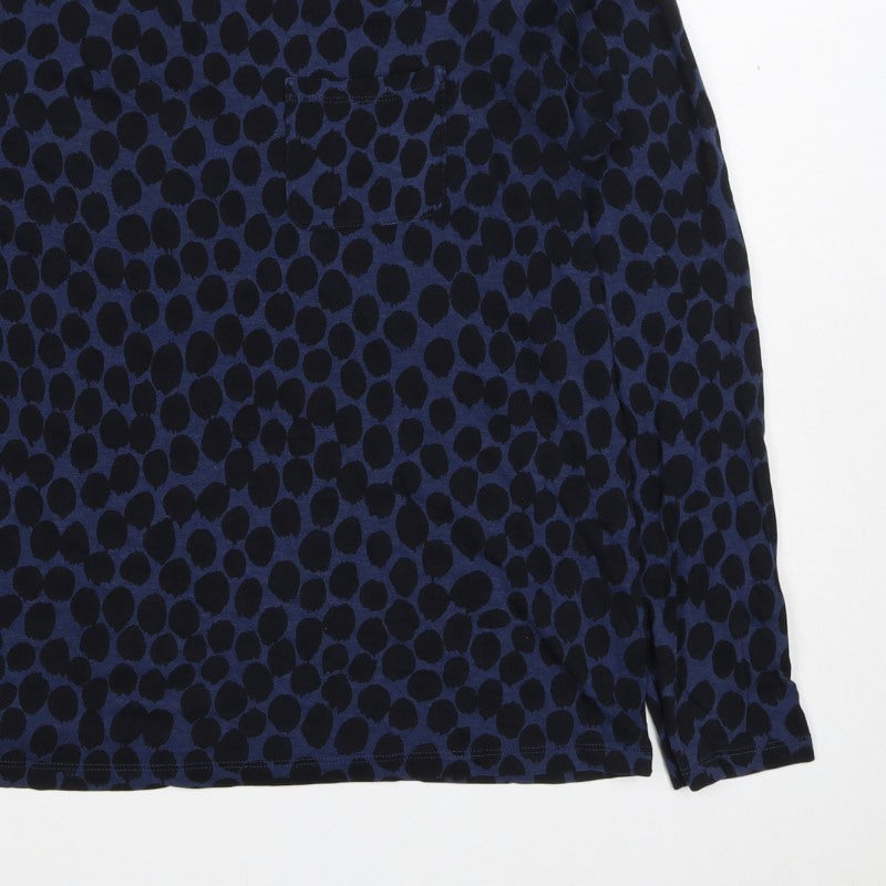 Boden Women’s Blue UK 12 Long Sleeve Jersey Spot Print T-Shirt