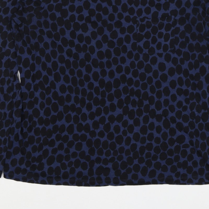 Boden Women’s Blue UK 12 Long Sleeve Jersey Spot Print T-Shirt