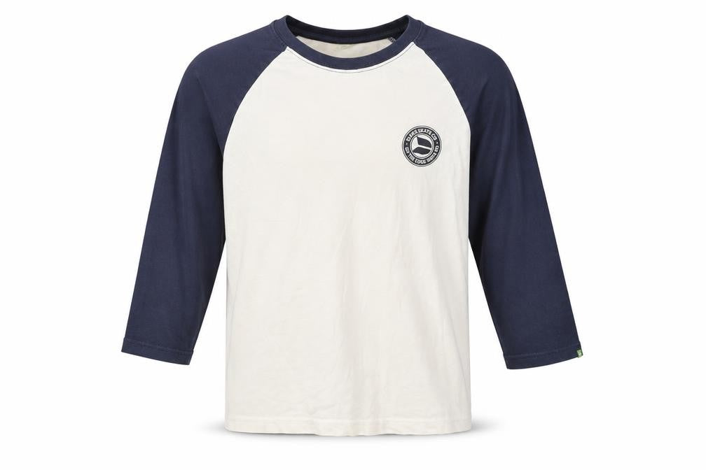 Duffs Teens White Navy Size 14 Raglan 3/4 Sleeve Skate T-Shirt