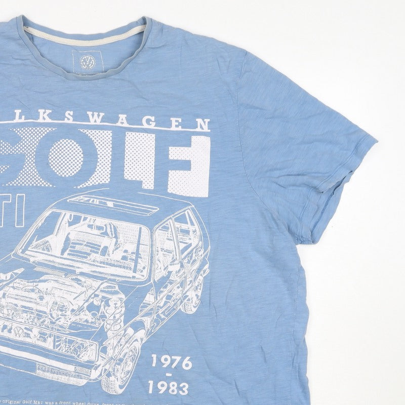 Volkswagen Men’s Blue M Golf GTI Graphic Crew Neck T-Shirt
