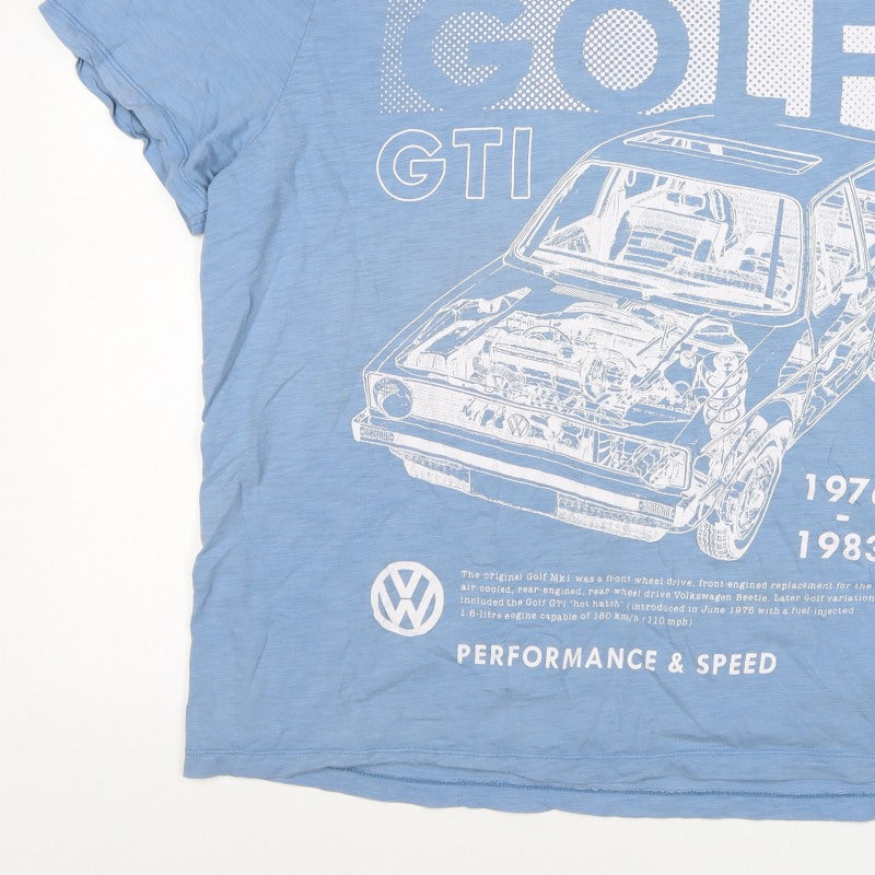 Volkswagen Men’s Blue M Golf GTI Graphic Crew Neck T-Shirt