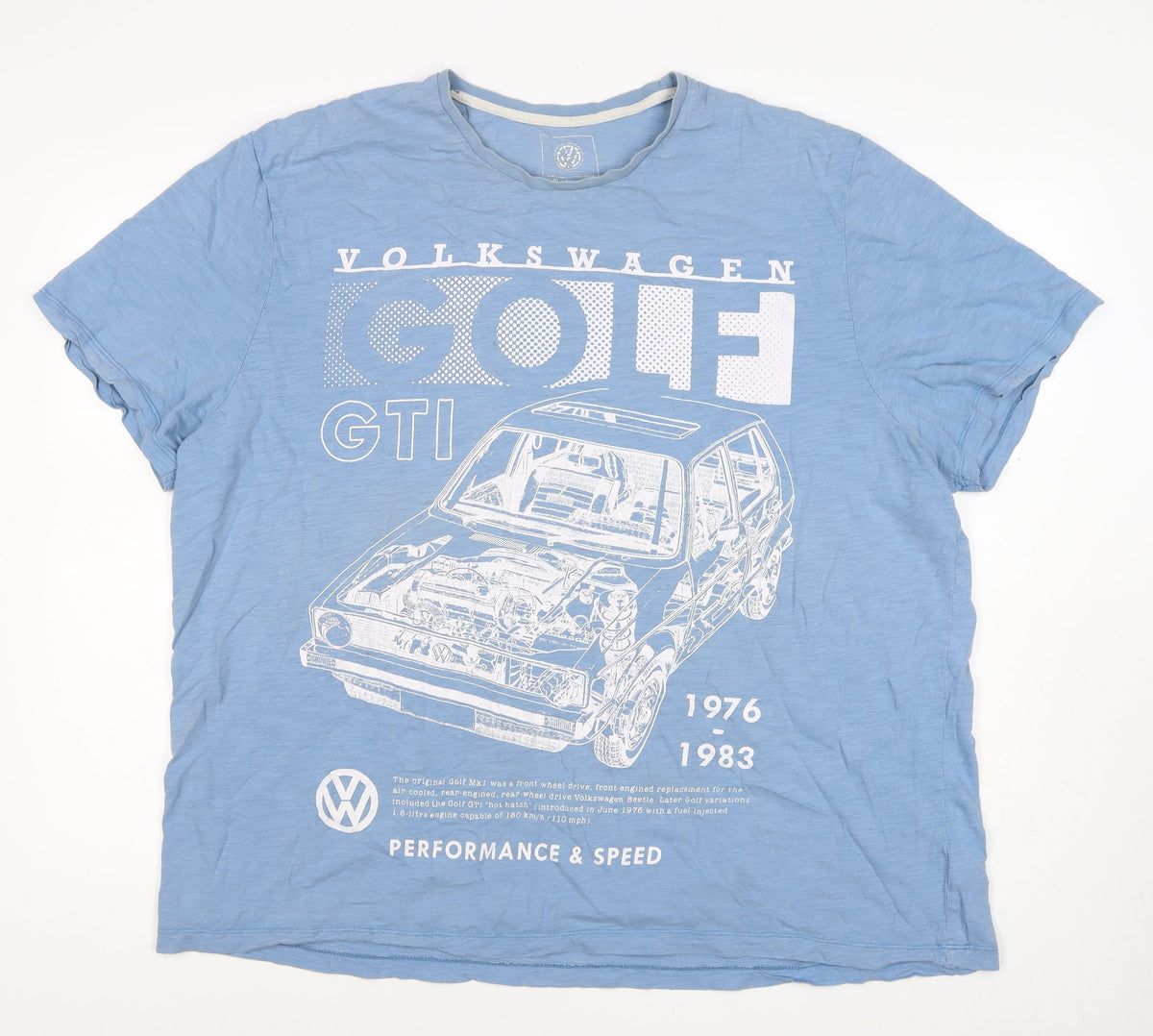 Volkswagen Men’s Blue M Golf GTI Graphic Crew Neck T-Shirt
