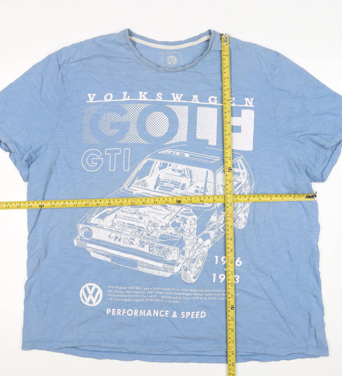 Volkswagen Men’s Blue M Golf GTI Graphic Crew Neck T-Shirt