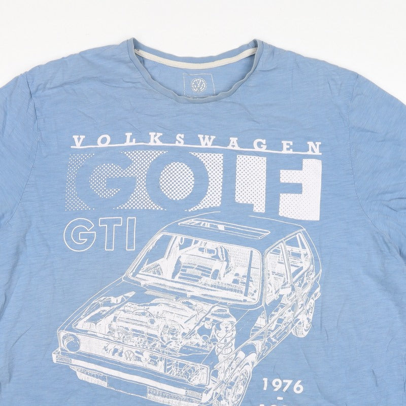 Volkswagen Men’s Blue M Golf GTI Graphic Crew Neck T-Shirt