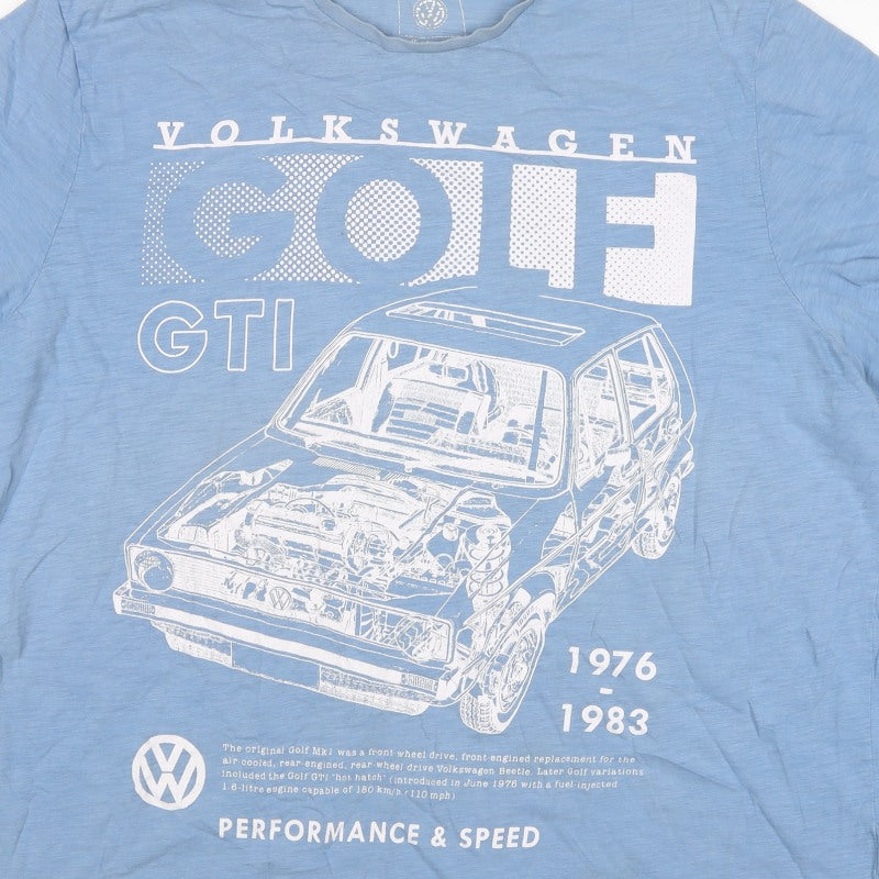 Volkswagen Men’s Blue M Golf GTI Graphic Crew Neck T-Shirt