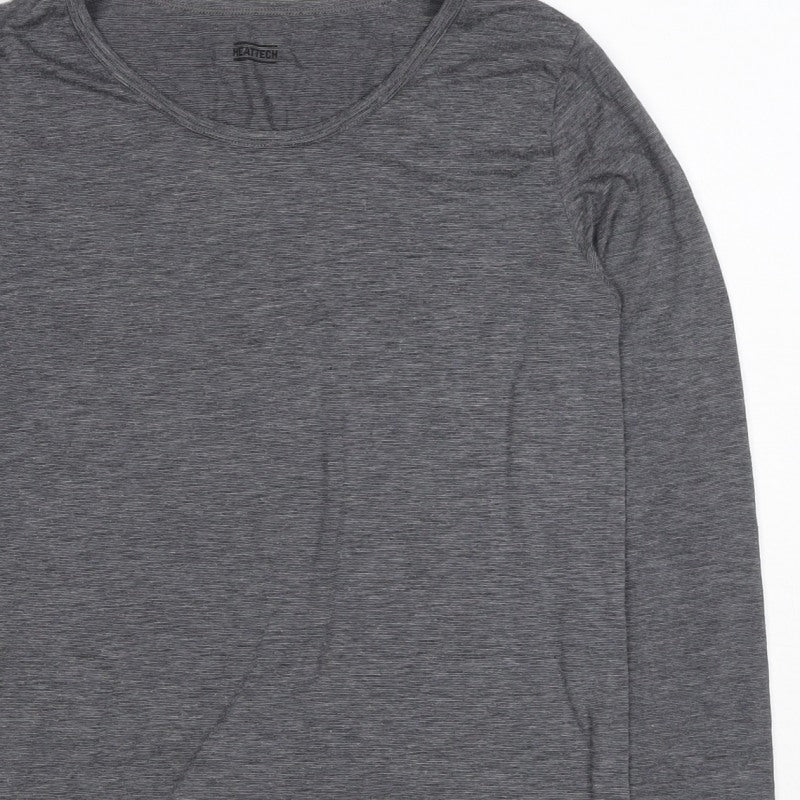 Uniqlo Boys Grey 13 Years HEATTECH Long Sleeve Thermal T-Shirt