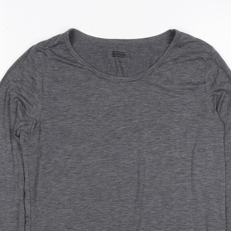 Uniqlo Boys Grey 13 Years HEATTECH Long Sleeve Thermal T-Shirt