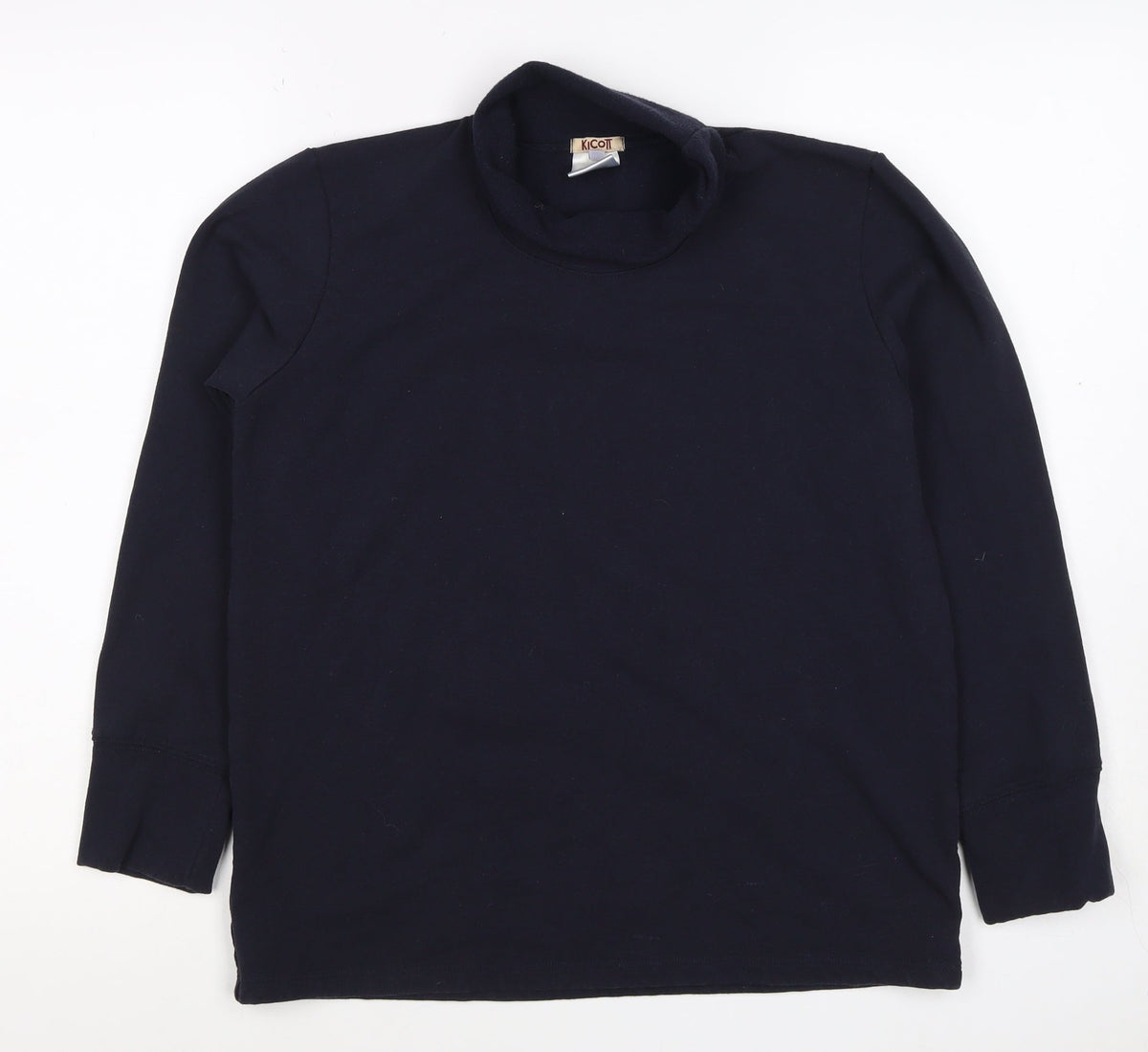 Kicot Women’s Navy Blue M High Neck Pullover Sweatshirt Cotton