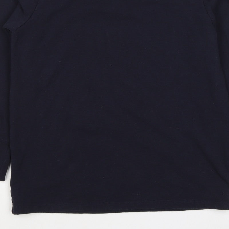 Kicot Women’s Navy Blue M High Neck Pullover Sweatshirt Cotton