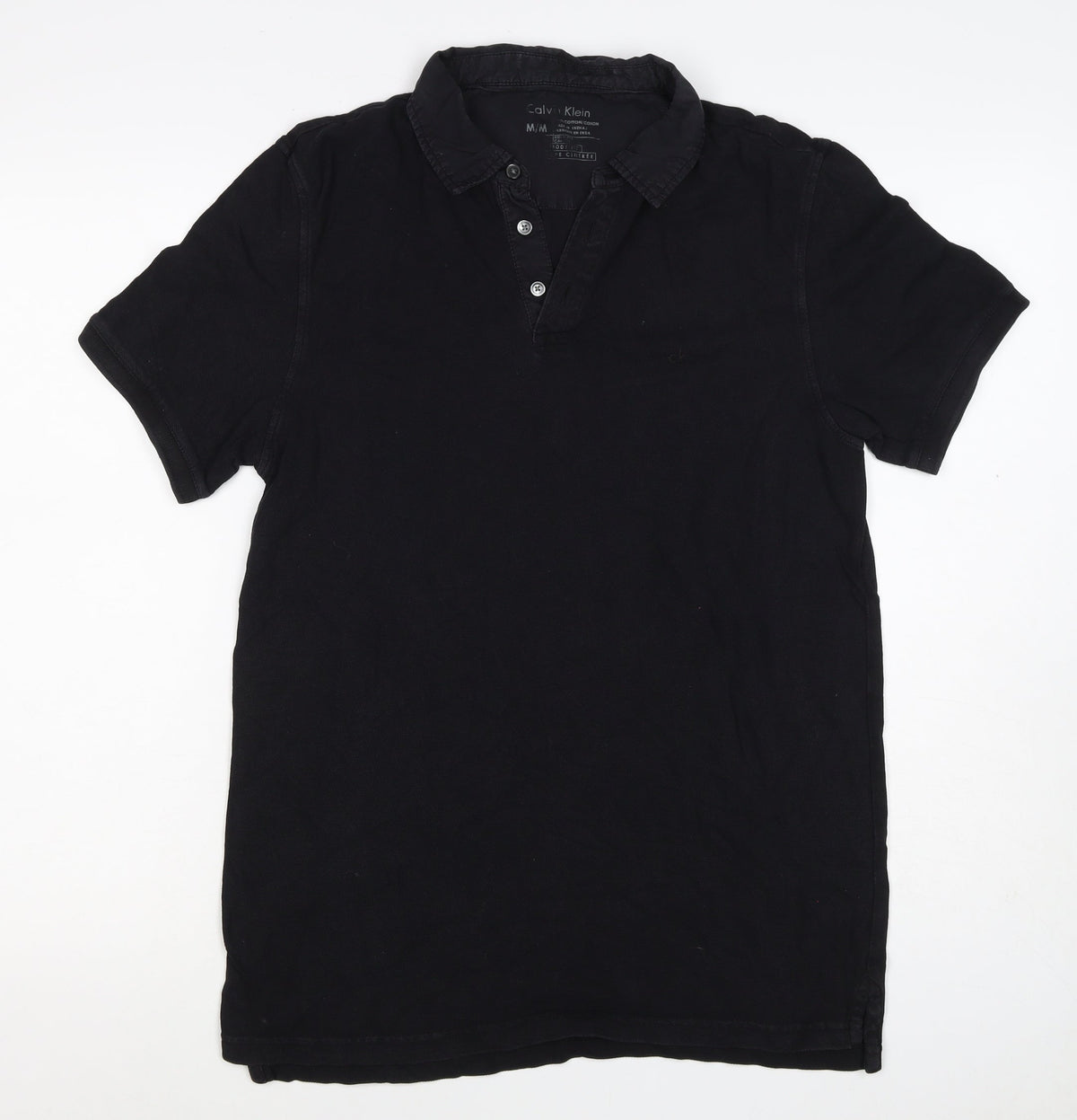 Calvin Klein Men’s Black M Short Sleeve Cotton Stretch Polo Shirt