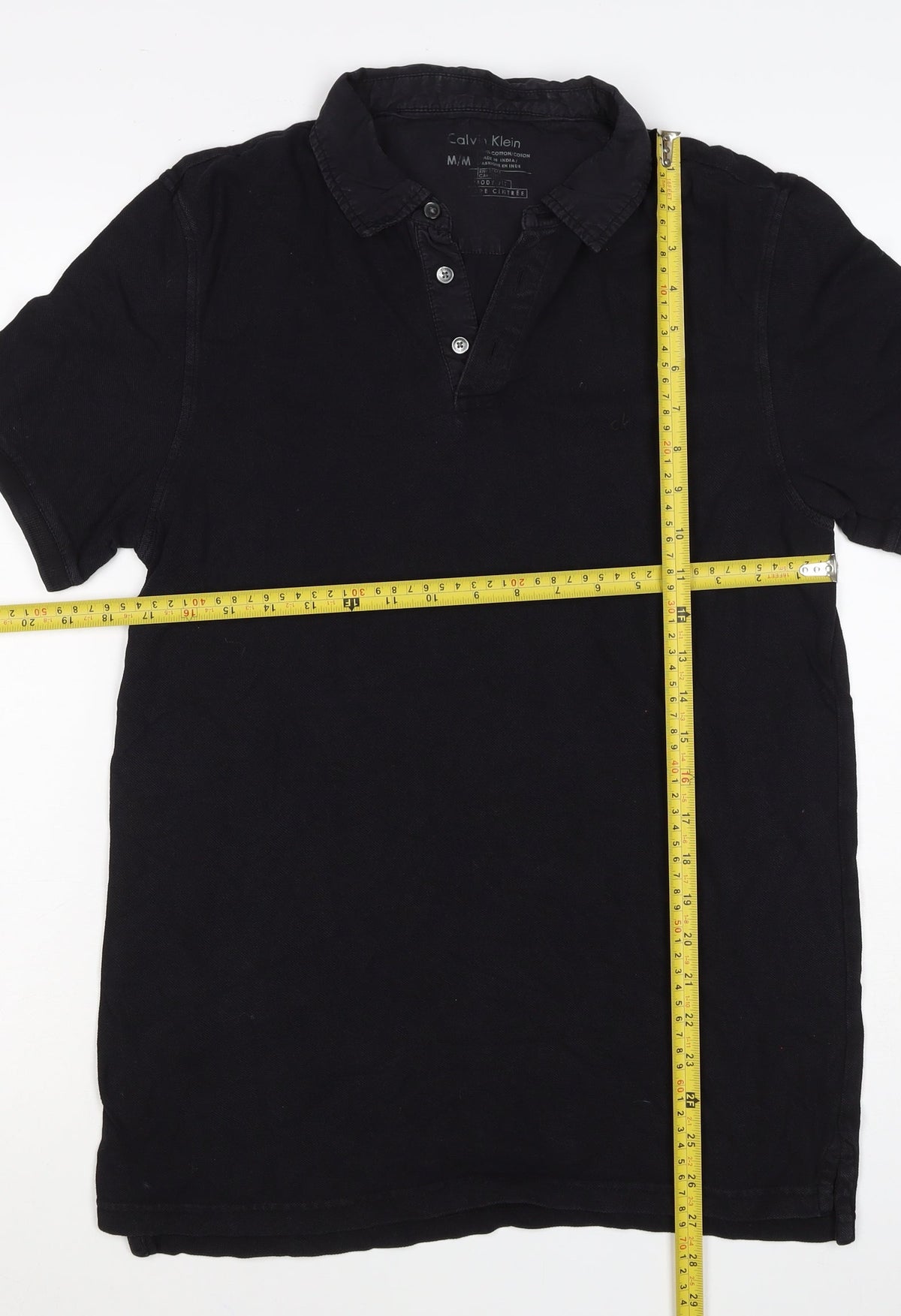 Calvin Klein Men’s Black M Short Sleeve Cotton Stretch Polo Shirt