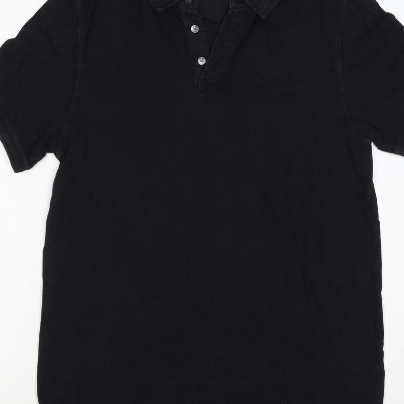 Calvin Klein Men’s Black M Short Sleeve Cotton Stretch Polo Shirt