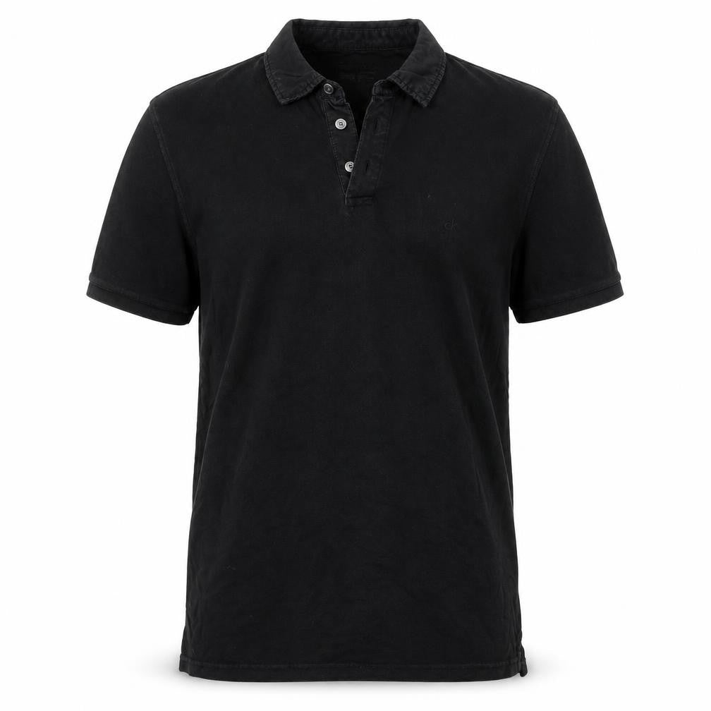 Calvin Klein Men’s Black M Short Sleeve Cotton Stretch Polo Shirt