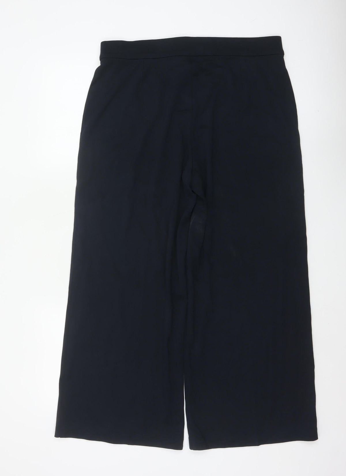 Marks and Spencer Women’s Navy Blue UK 10 Wide-Leg Stretch Trousers