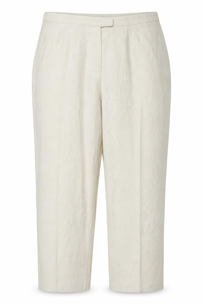 Ann Harvey Women Ivory Size 22 Tapered Lightweight Trousers