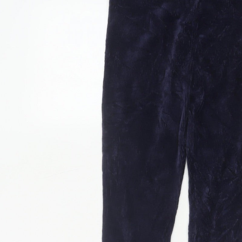 Marks and Spencer Women Blue UK 10 Short Corduroy Skinny Leggings
