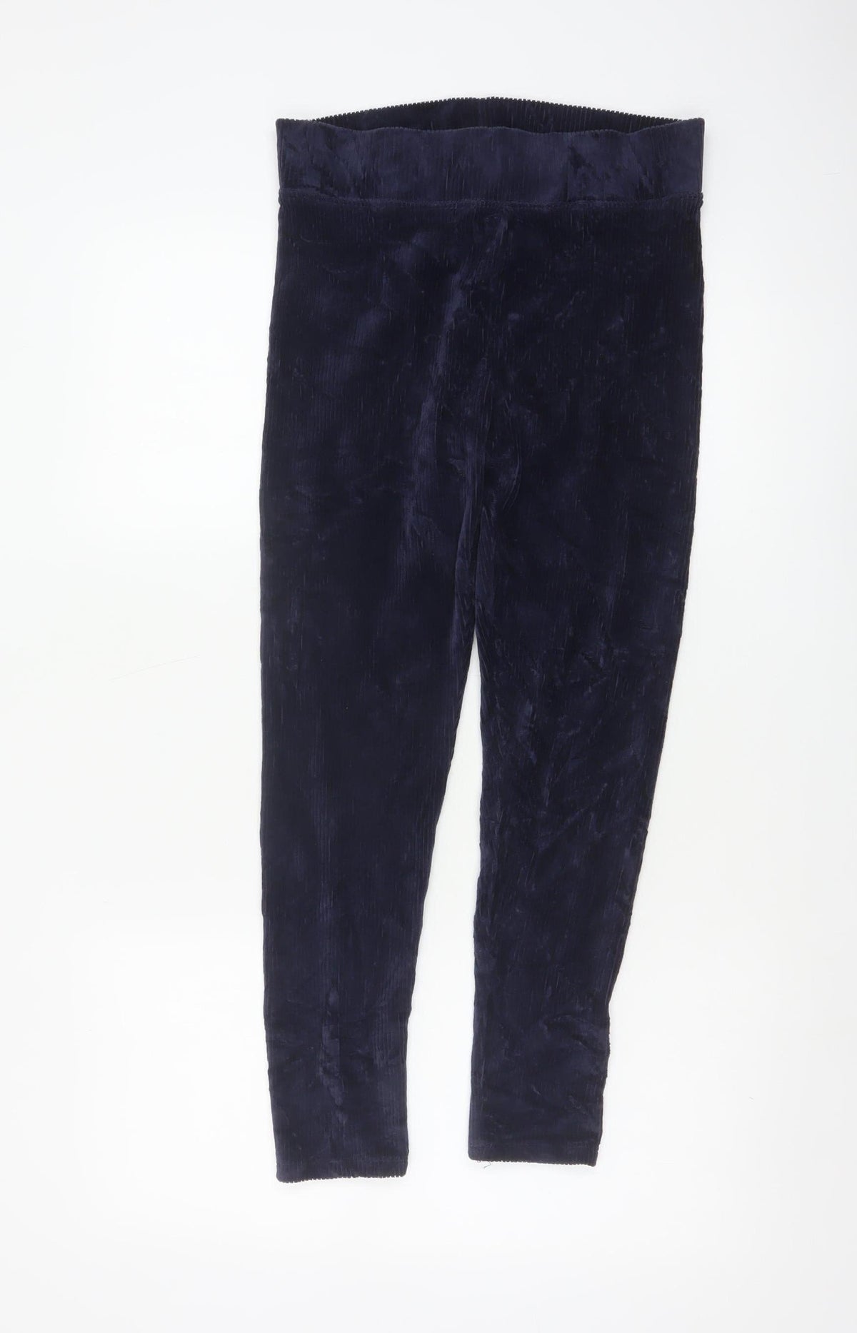 Marks and Spencer Women Blue UK 10 Short Corduroy Skinny Leggings