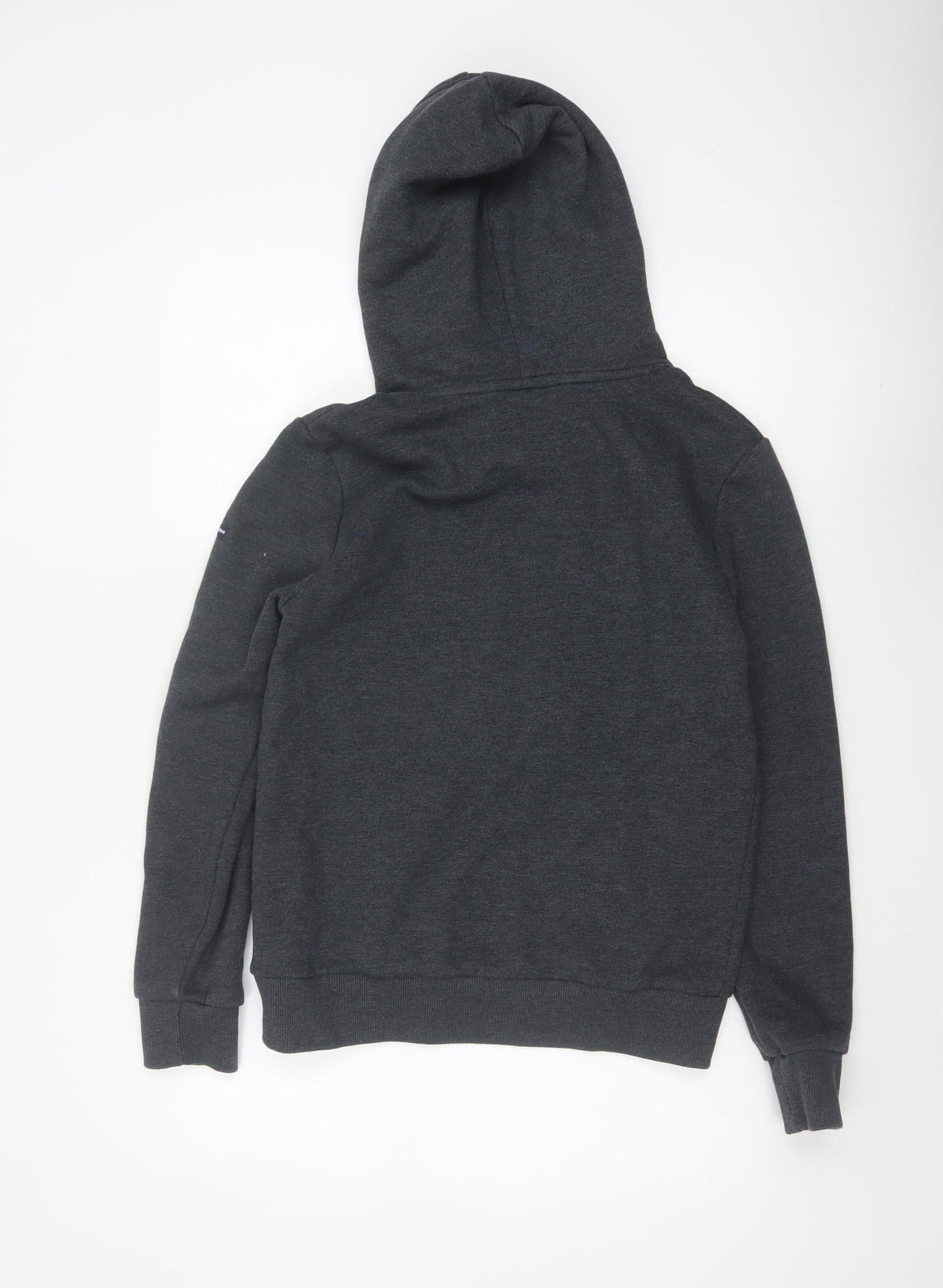 Superdry Women’s Grey UK 10 Pullover Hoodie Logo Kangaroo Pocket