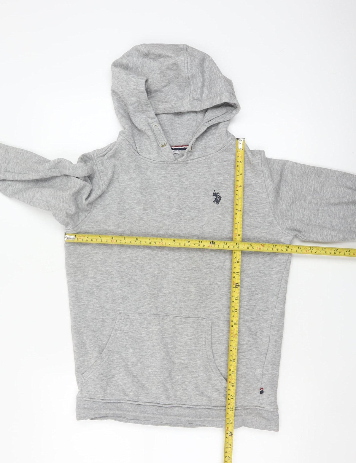 U.S. Polo Assn. Boys Grey 14-15 Years Pullover Logo Hoodie