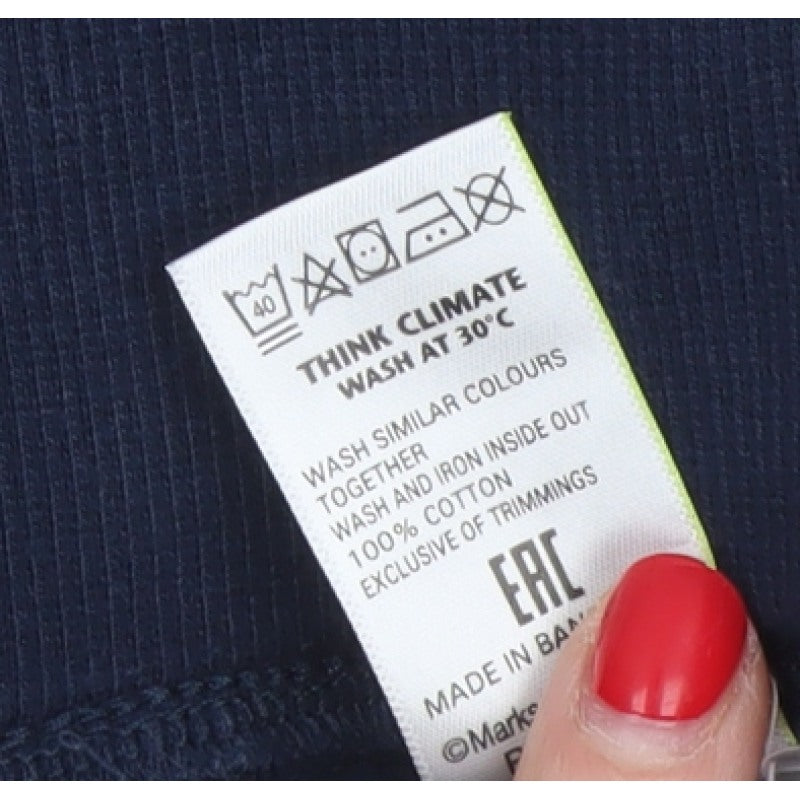 Marks & Spencer Women Blue UK 14 Short Cotton Jogger Trousers Pockets