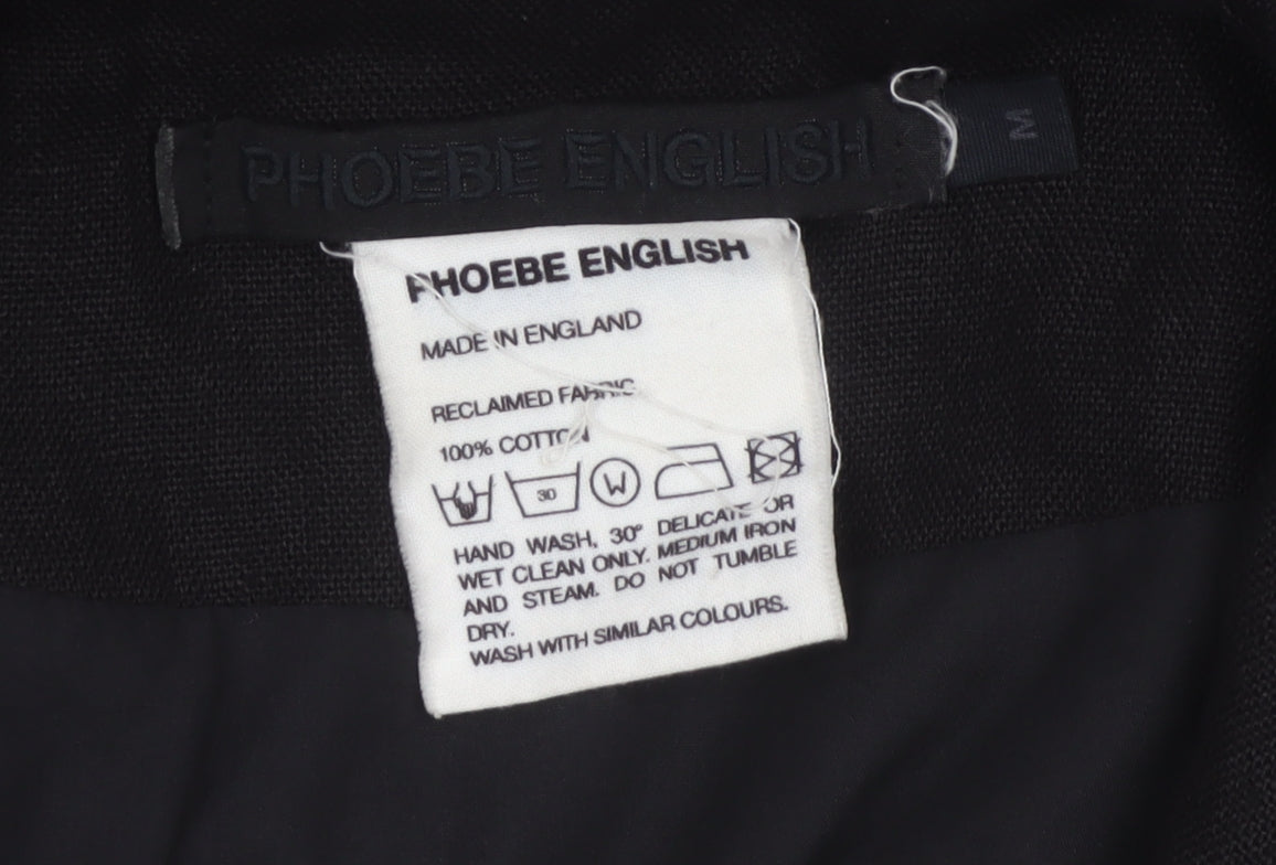 Phoebe English Women’s Black M Open Cotton Designer Jacket